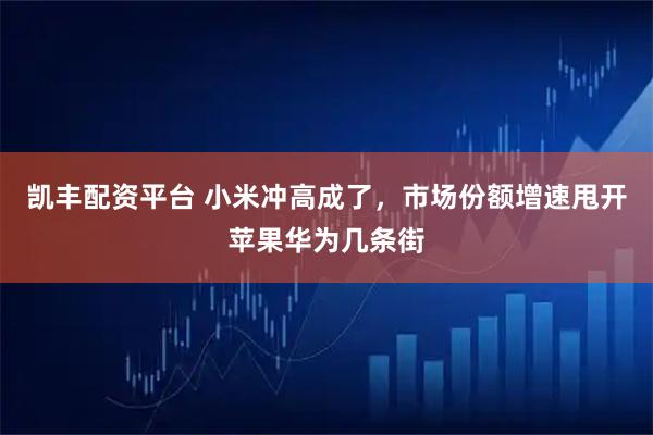 凯丰配资平台 小米冲高成了，市场份额增速甩开苹果华为几条街